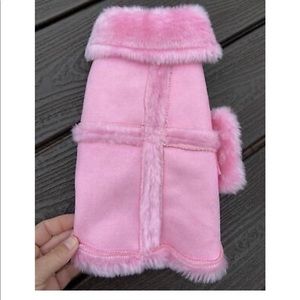 Pink faux fur Dog Coat